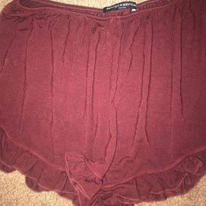 brandy melville burgundy shorts